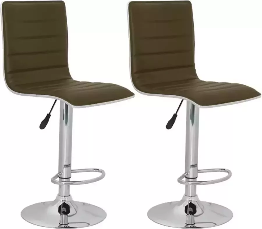 Medina Barkrukken 2 st kunstleer bruin