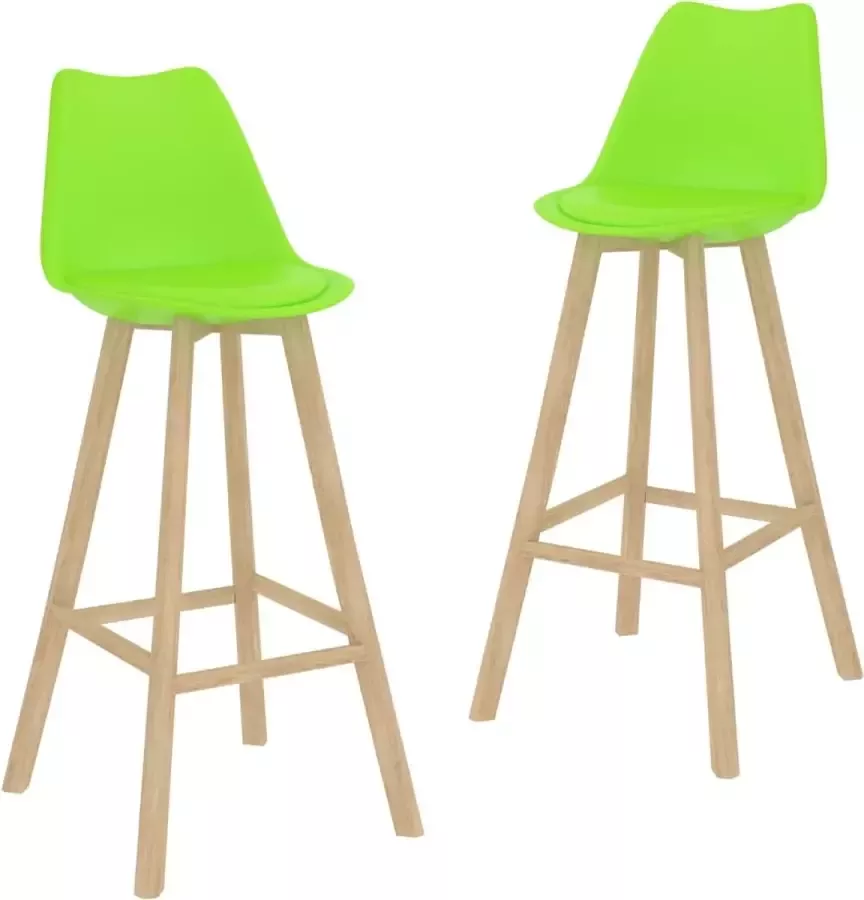 Medina Barkrukken 2 st kunstleer groen