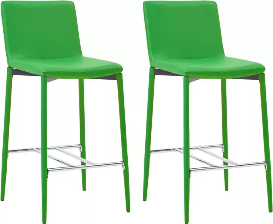 Medina Barkrukken 2 st kunstleer groen