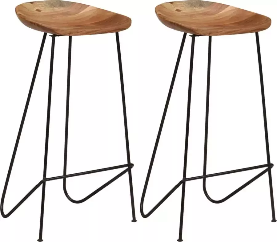 Medina Barkrukken 2 st massief acaciahout