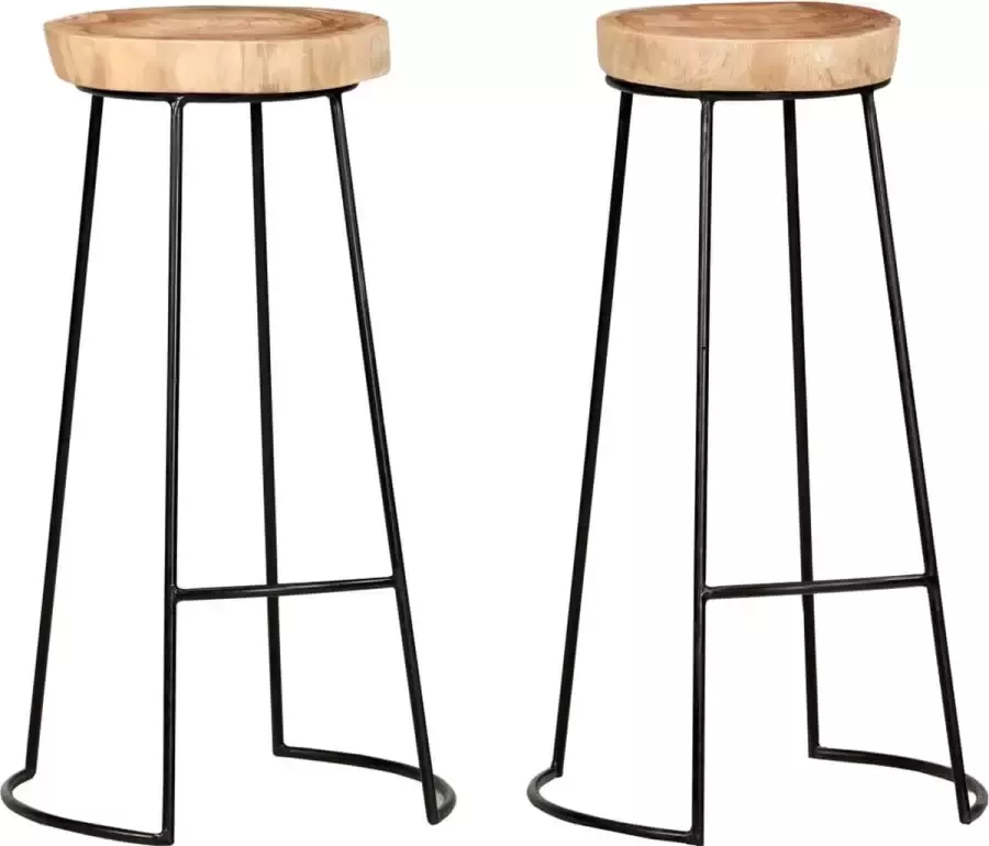 Medina Barkrukken 2 st massief acaciahout