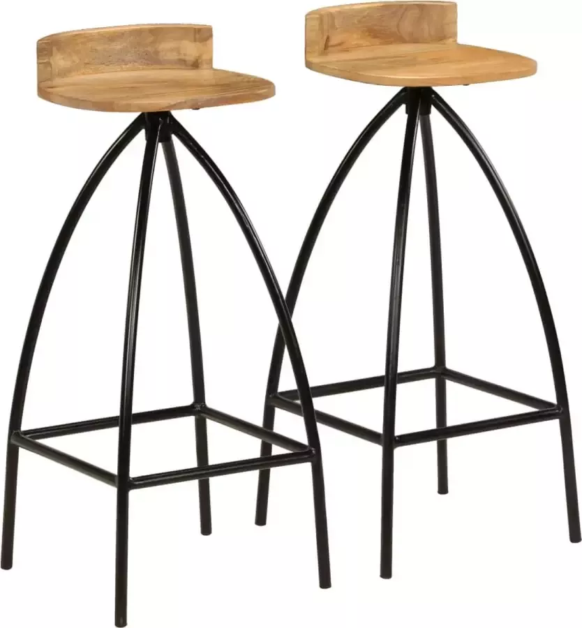 Medina Barkrukken 2 st massief mangohout