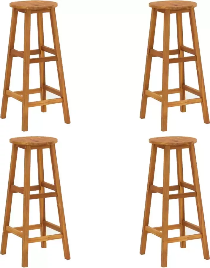 Medina Barkrukken 4 st massief acaciahout