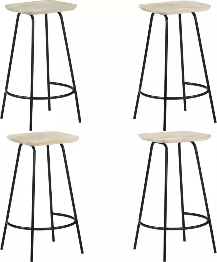 Medina Barkrukken 4 st massief mangohout