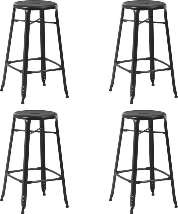 Medina Barkrukken 4 st staal zwart