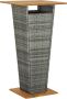 Medina Bartafel 60x60x110 cm poly rattan en massief acaciahout grijs - Thumbnail 2