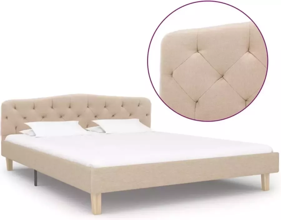 Medina Bedframe stof beige 140x200 cm