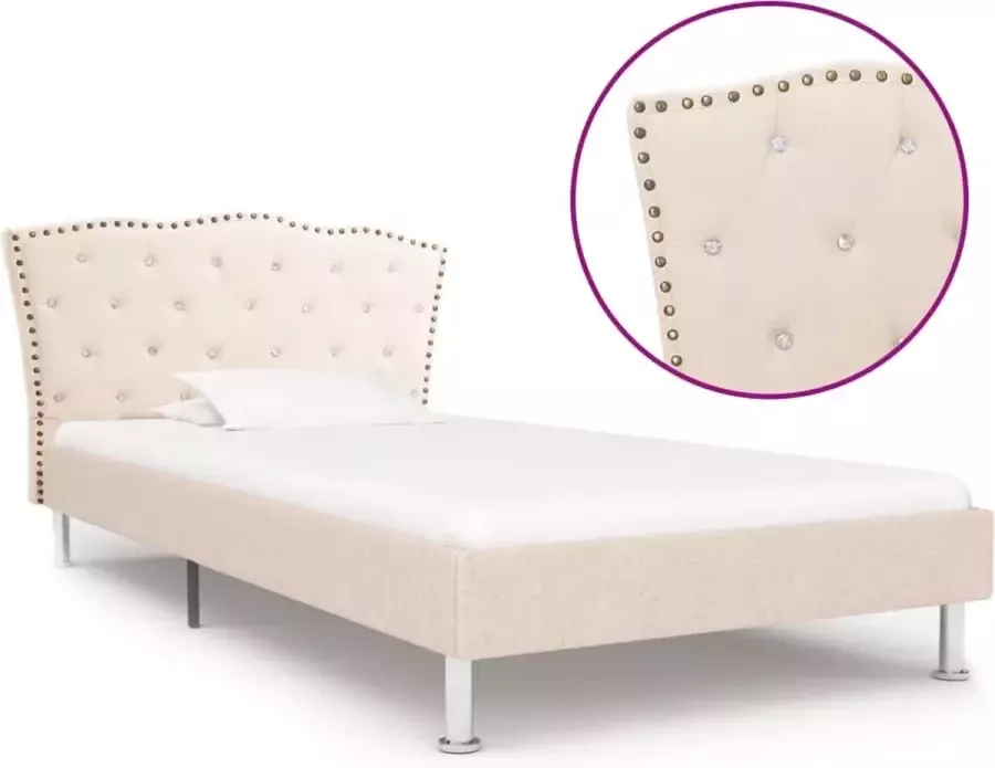 Medina Bedframe stof beige 90x200 cm