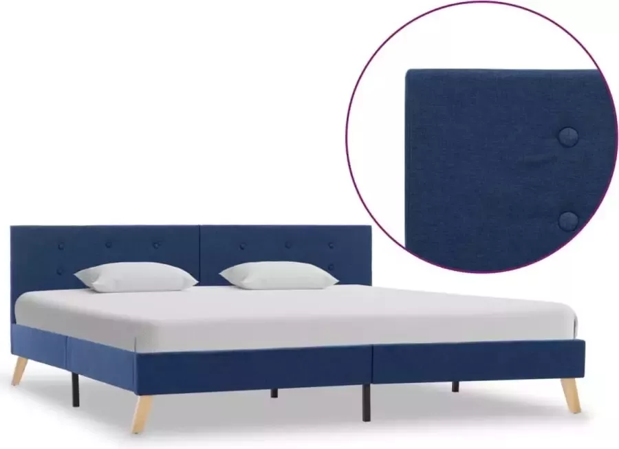 Medina Bedframe stof blauw 180x200 cm