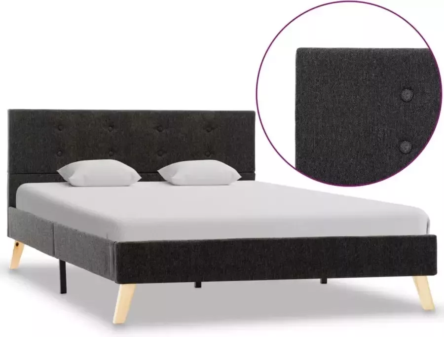 Medina Bedframe stof donkergrijs 120x200 cm