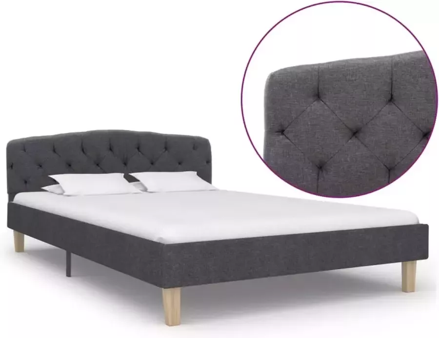 Medina Bedframe stof donkergrijs 120x200 cm
