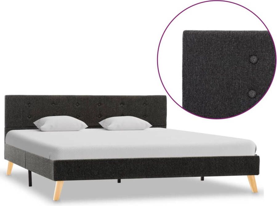medina Bedframe stof donkergrijs 160x200 cm