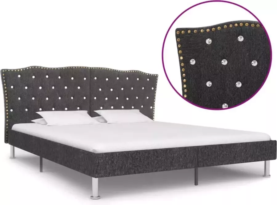Medina Bedframe stof donkergrijs 160x200 cm