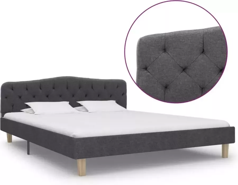 Medina Bedframe stof donkergrijs 160x200 cm