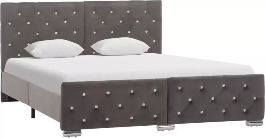 Medina Bedframe stof grijs 140x200 cm