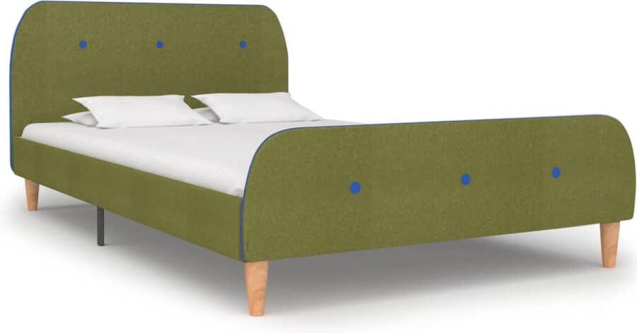medina Bedframe stof groen 120x200 cm