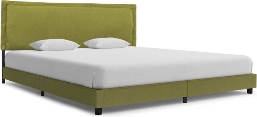medina Bedframe stof groen 180x200 cm