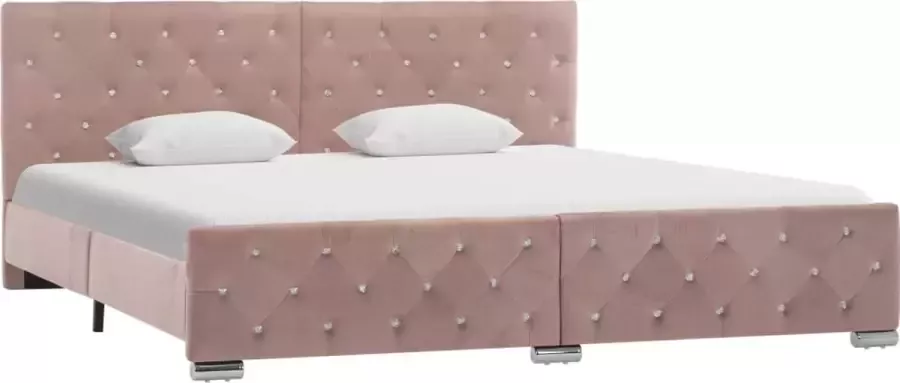 Medina Bedframe stof roze 180x200 cm