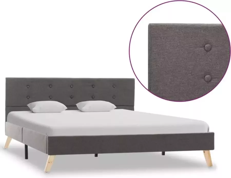 Medina Bedframe stof taupe 140x200 cm