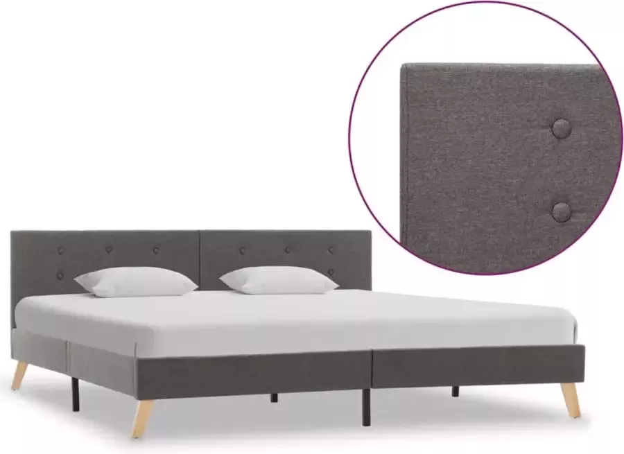 Medina Bedframe stof taupe 180x200 cm