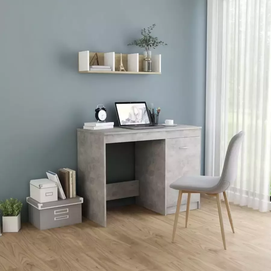 Medina Bureau 100x50x76 cm spaanplaat betongrijs