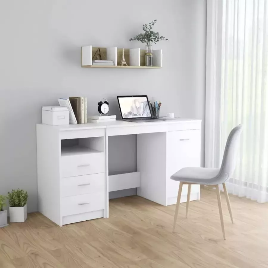 Medina Bureau 140x50x76 cm spaanplaat wit