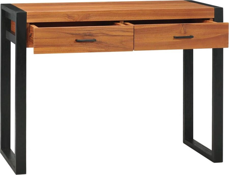 medina Bureau met 2 lades 100x40x75 cm gerecycled teakhout