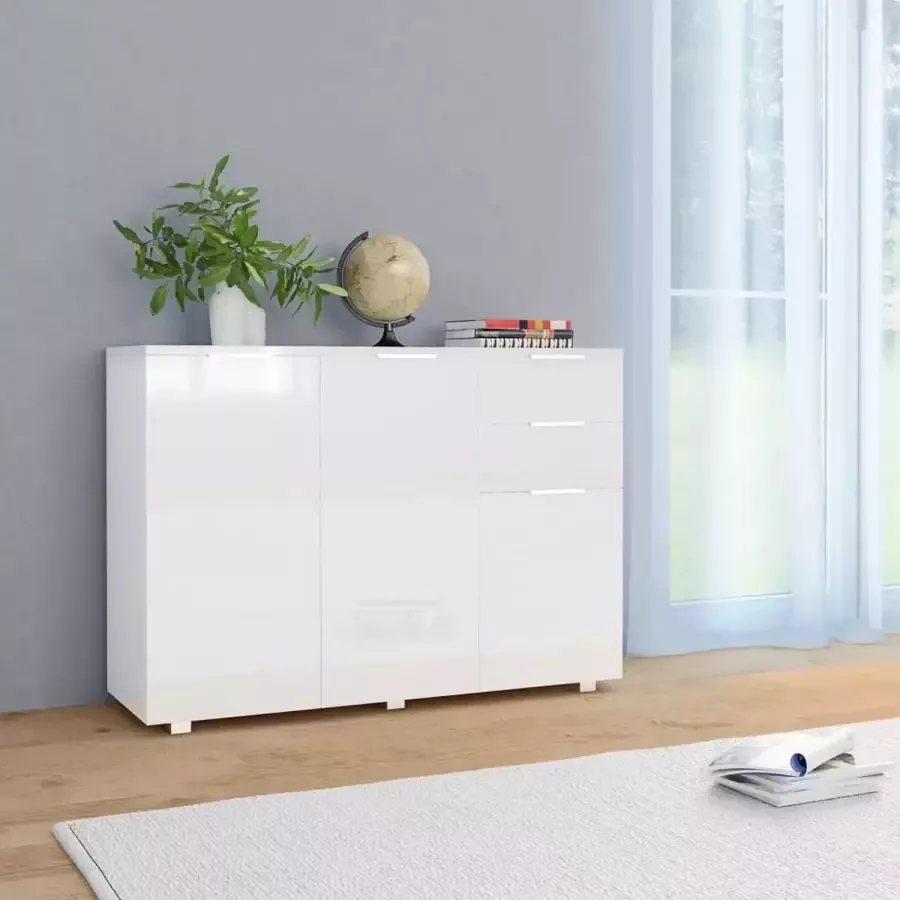 Medina Dressoir 107x35x76 cm hoogglans wit