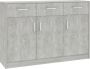 Medina Dressoir 110x34x75 cm spaanplaat betongrijs - Thumbnail 1