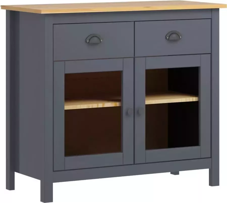 medina Dressoir Hill Range 90x40x80 cm massief grenenhout grijs