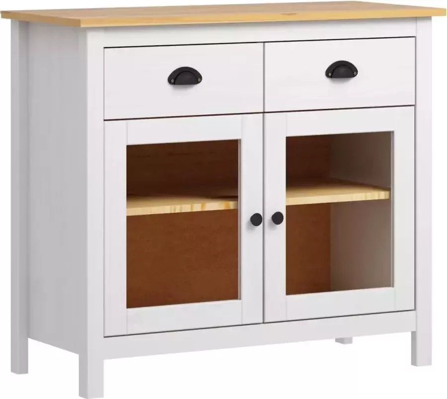 Medina Dressoir Hill Range 90x40x80 cm massief grenenhout wit