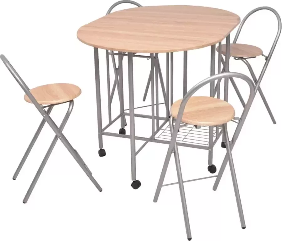 Medina Eetkamerset opvouwbaar 5-dlg MDF