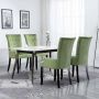 Medina Eetkamerstoel met armleuningen 4 st fluweel lichtgroen - Thumbnail 2