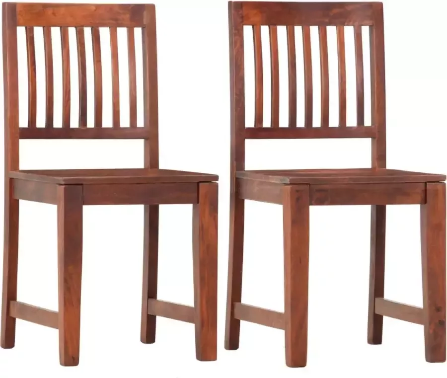 Medina Eetkamerstoelen 2 st massief mangohout