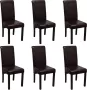 Medina Eetkamerstoelen 6 st kunstleer bruin - Thumbnail 1