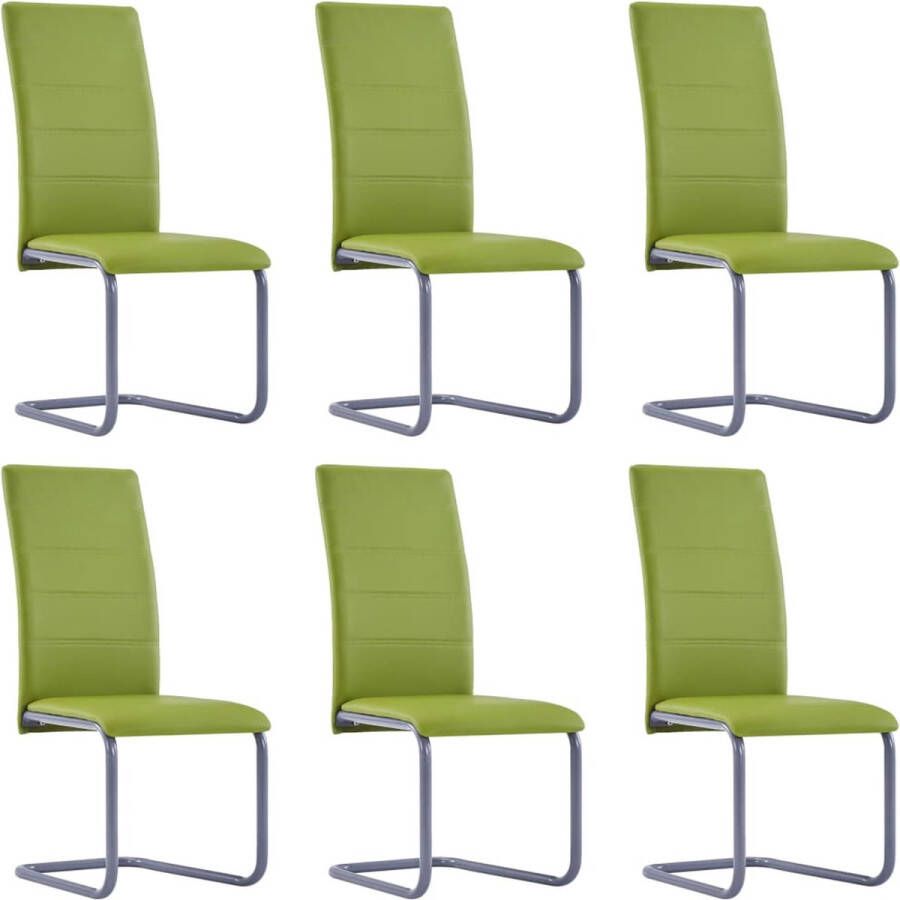 Medina Eetkamerstoelen 6 st kunstleer groen