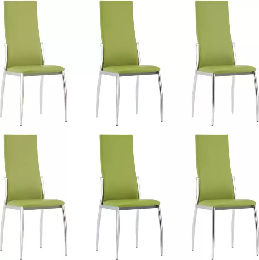 Medina Eetkamerstoelen 6 st kunstleer groen
