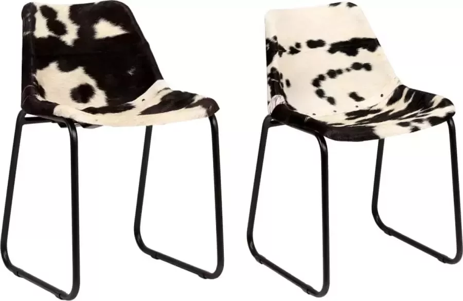 medina Eetkamerstoelen echt geitenleer 2 st