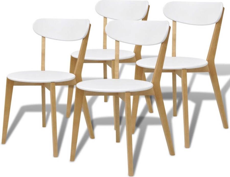 Medina Eetkamerstoelen MDF en berkenhout 4 st
