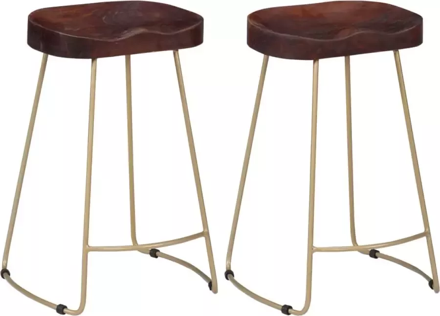 Medina Gavin barkrukken 2 st massief mangohout