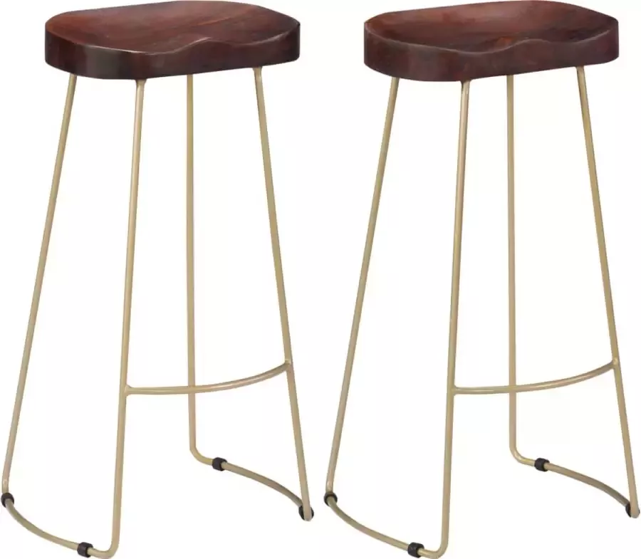 Medina Gavin barkrukken 2 st massief mangohout