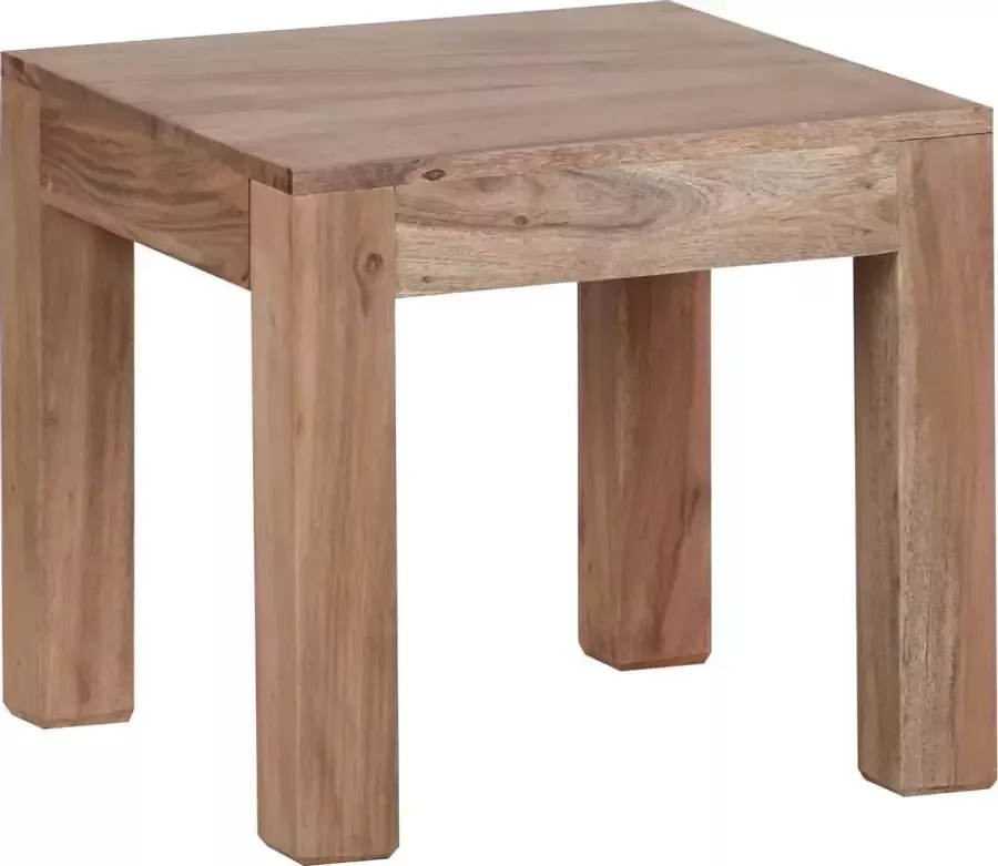 Medina Hershey Salontafel Bijzettafel Massief Hout 45 x 45 cm Bruin Salontafels