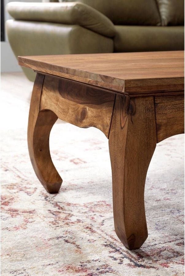 medina Home Castine Salontafel Massief Houten Salontafel Handgemaakt Sheesham Hout 110 x 60 cm