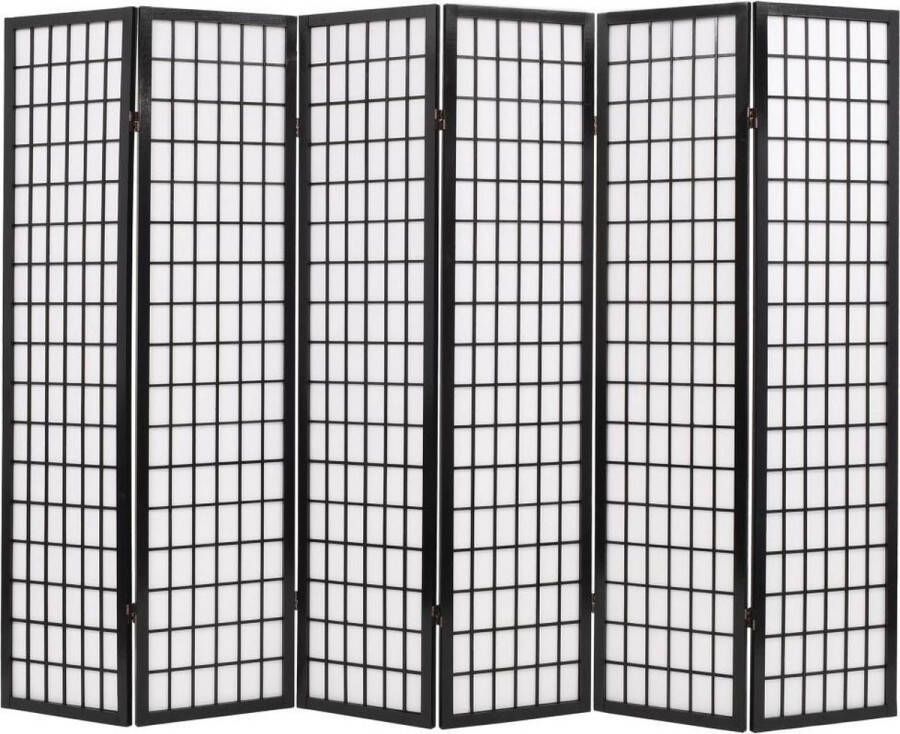 medina Kamerscherm inklapbaar Japanse stijl 240x170 cm zwart