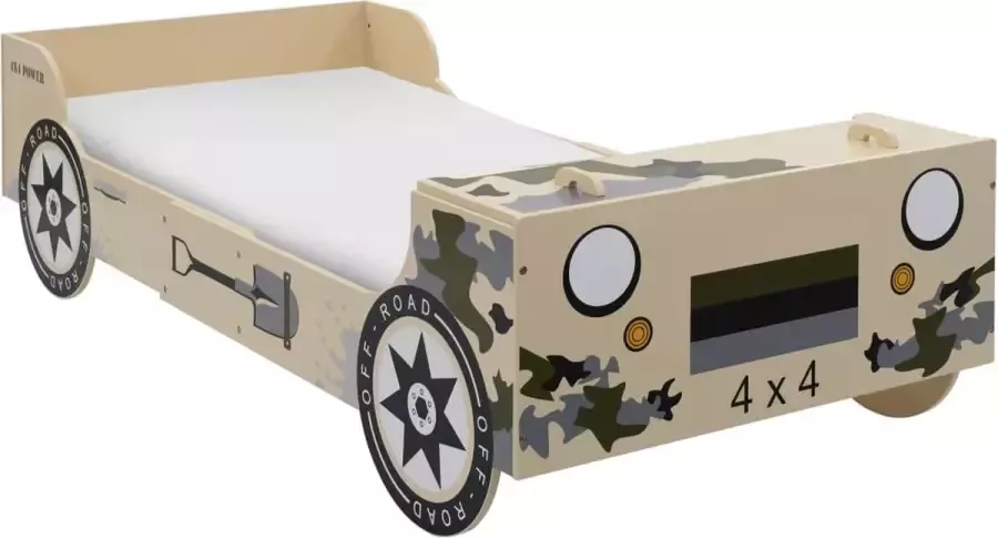 Medina Kinderbed terreinwagen 90x200cm camouflage