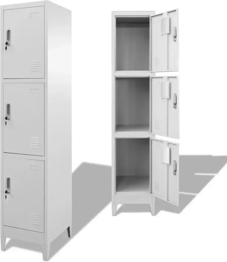 Medina Lockerkast met 3 vakken 38x45x180 cm