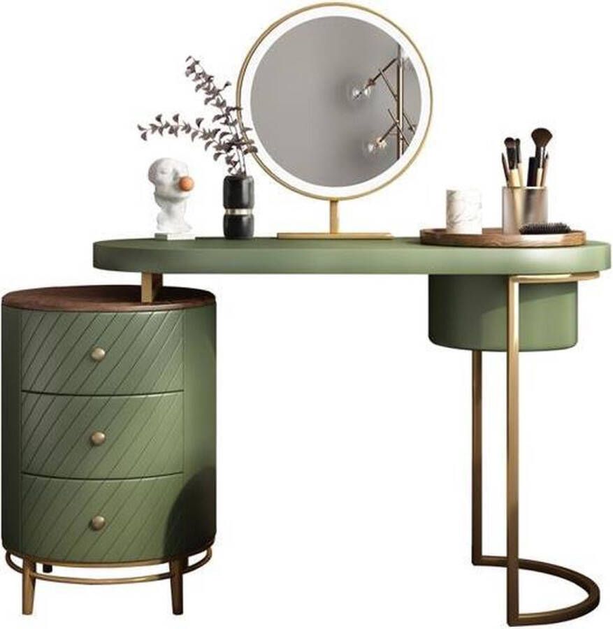 Medina Luxe Kaptafel Make-up tafel Groen Wit Zwart