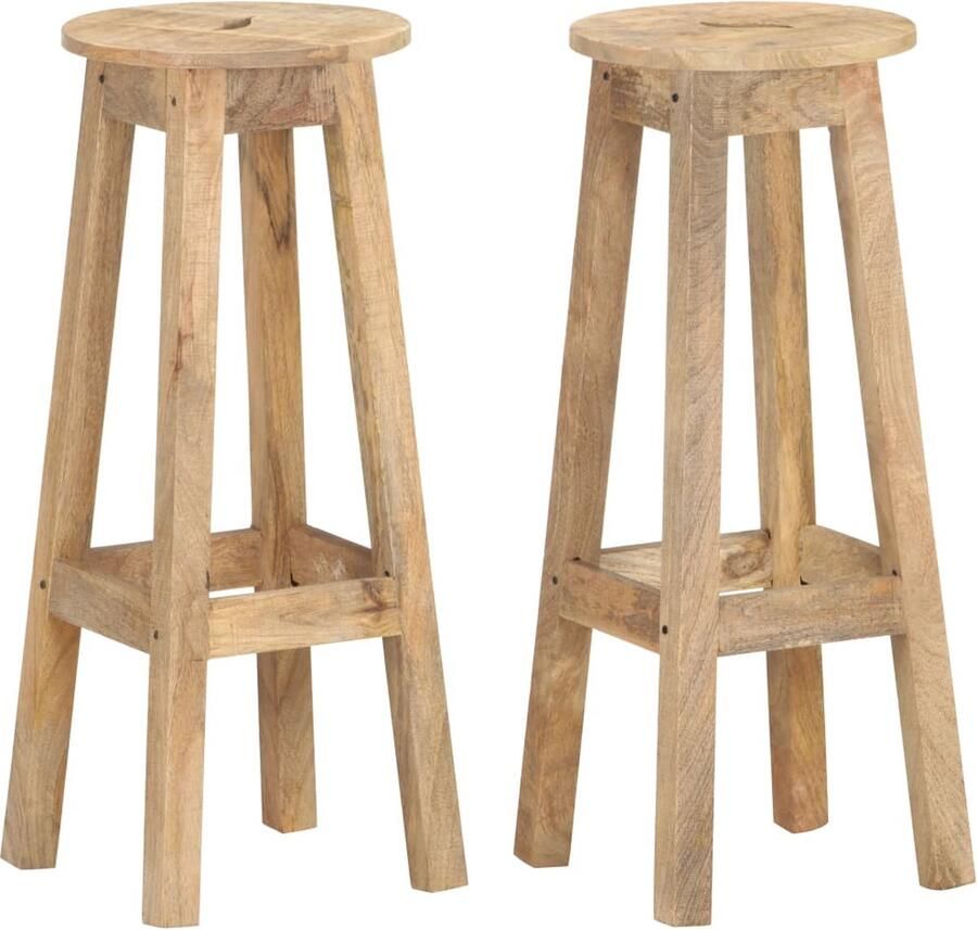 Medina Barkrukken 2 st massief mangohout