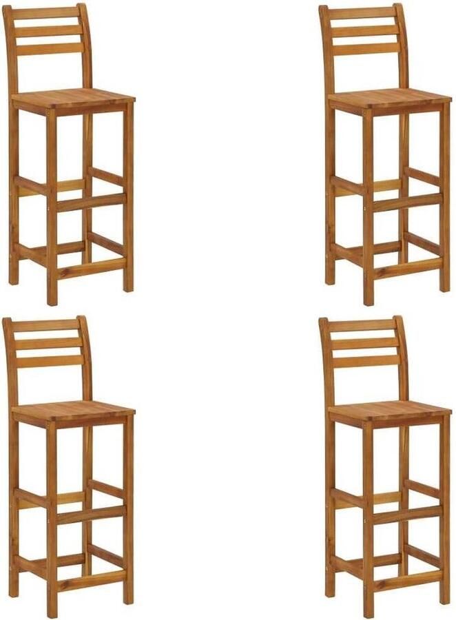 Medina Barkrukken 4 st massief acaciahout