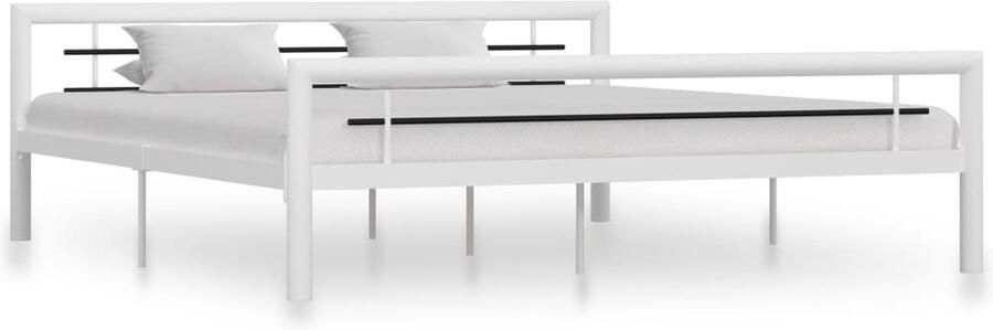 Medina Bedframe metaal wit en zwart 180x200 cm